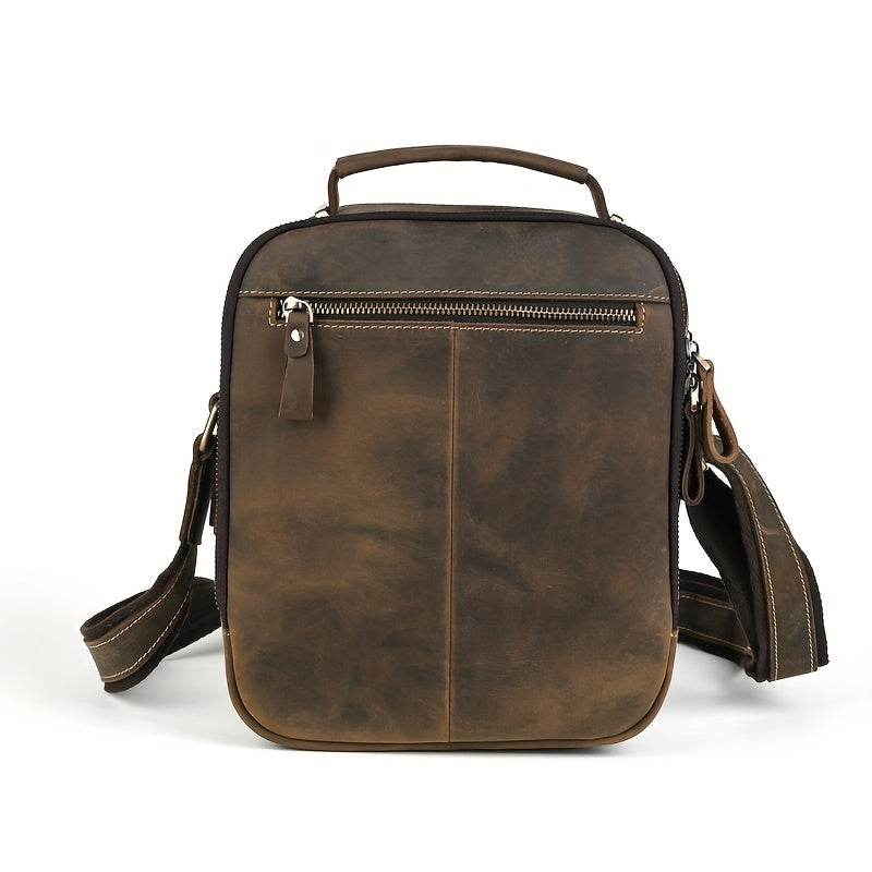 Stanley: Vintage Cowhide Leather Multifunctional Crossbody Shoulder Bag