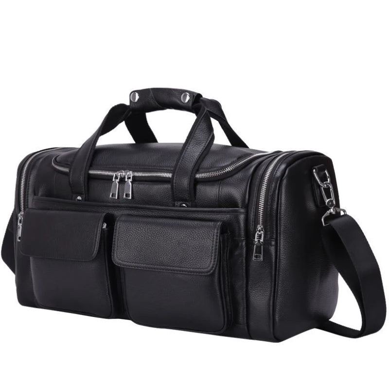 Gudrun: Vintage Wanderlust - Genuine Crazy Horse Leather Duffle Bag