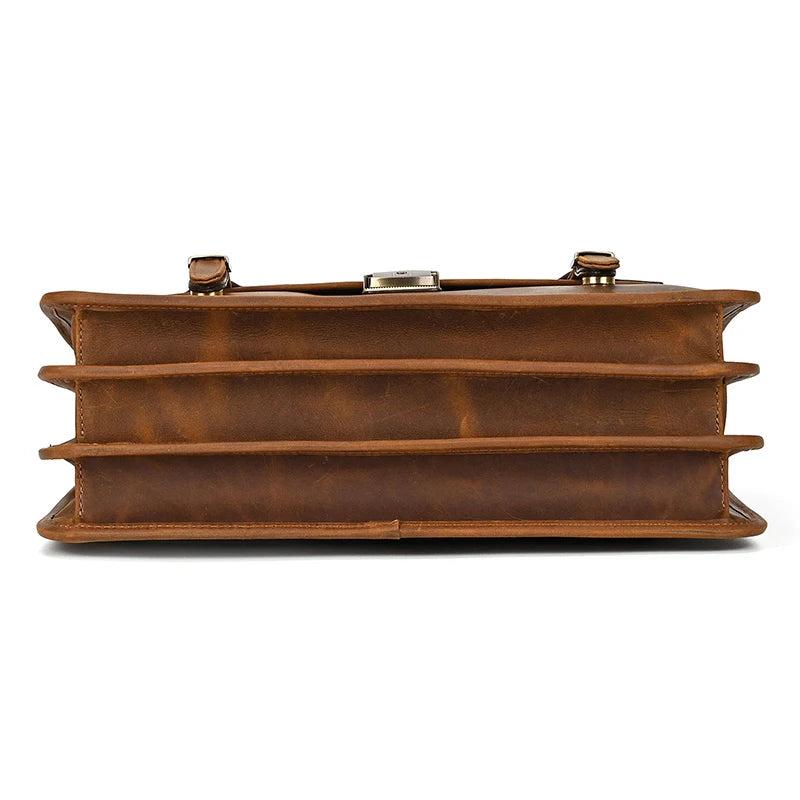 Ulric: Executive Dual-Use Leather Briefcase: The Ultimate Office & Travel Tote