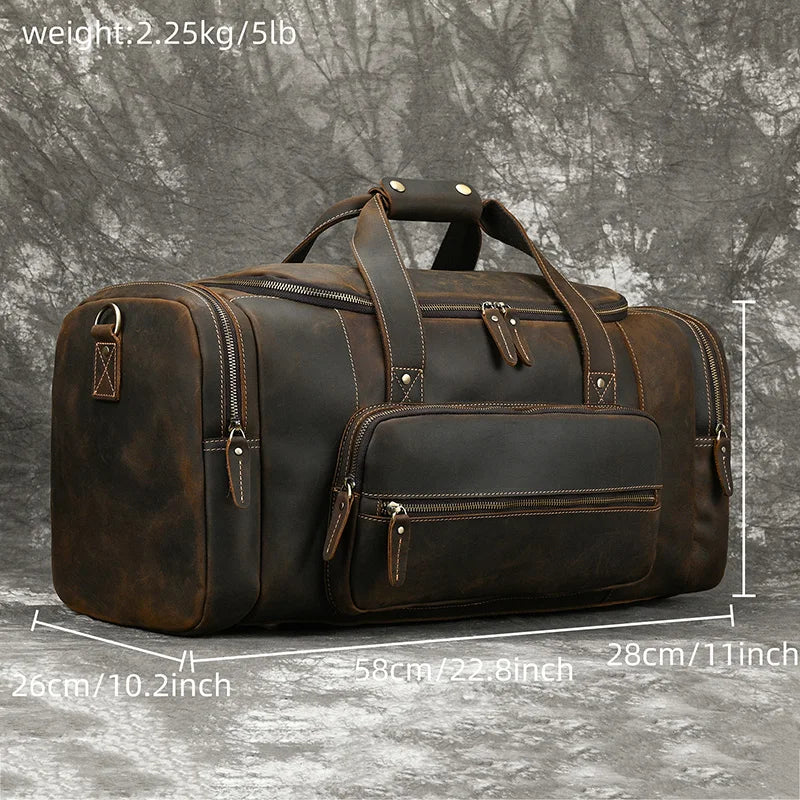 Aethelred: Leather Travel Duffle Bag