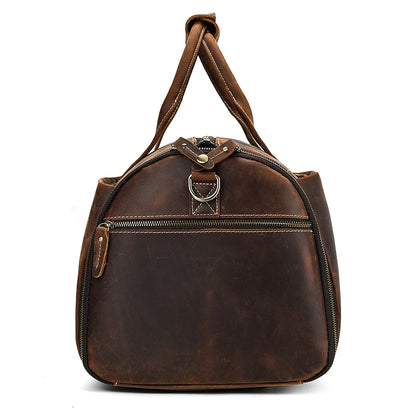 Winifred: Elite Crazy Horse Leather Travel Suit Bag – Ultimate Business Duffle Bag