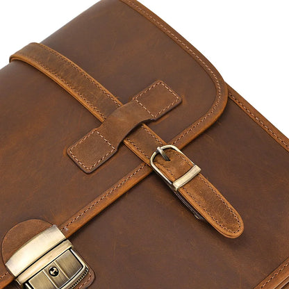 Ulric: Executive Dual-Use Leather Briefcase: The Ultimate Office & Travel Tote