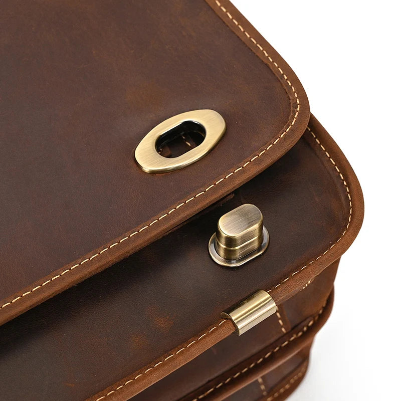 Wulfstan: Versatile Elegance: Genuine Leather Laptop Bag & Business Briefcase for Professionals