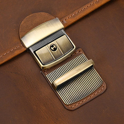 Ulric: Executive Dual-Use Leather Briefcase: The Ultimate Office & Travel Tote