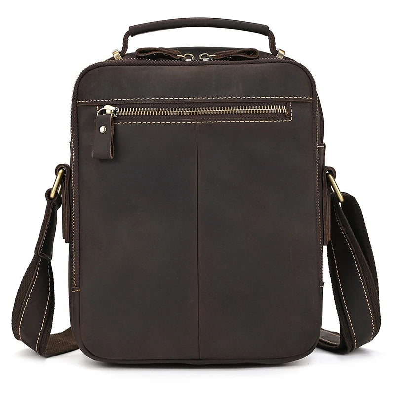 Felix: Vintage Crazy Horse Leather Messenger Shoulder Bag