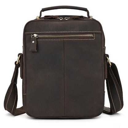 Felix: Vintage Crazy Horse Leather Messenger Shoulder Bag