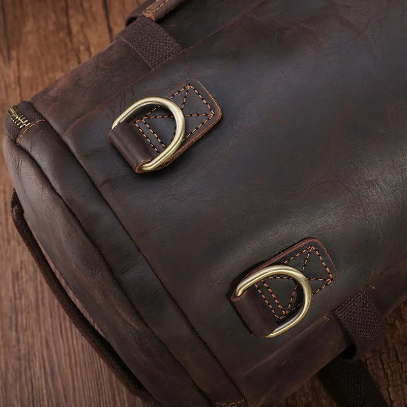 Walter: Timeless Traveler - Vintage Crazy Horse Leather Duffle Bag