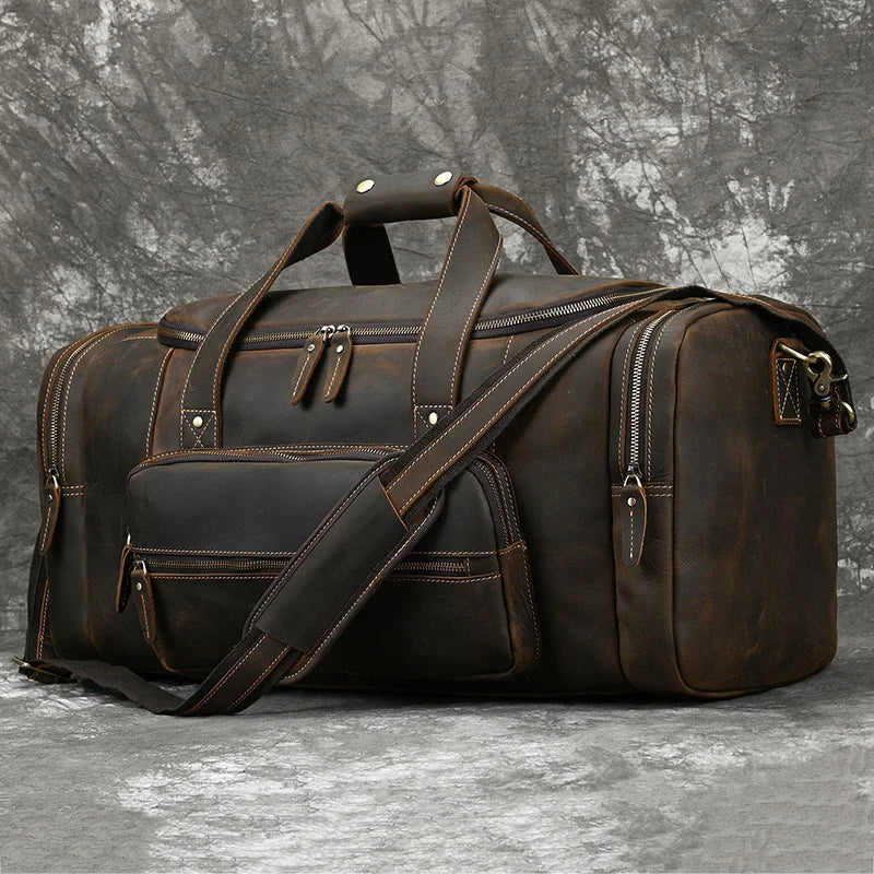 Aethelred: Leather Travel Duffle Bag