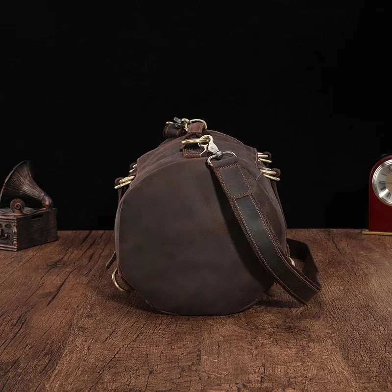 Walter: Timeless Traveler - Vintage Crazy Horse Leather Duffle Bag