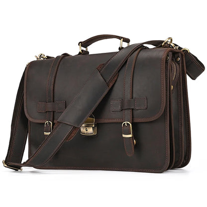 Ulric: Executive Dual-Use Leather Briefcase: The Ultimate Office & Travel Tote