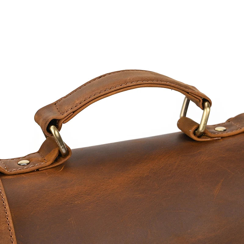 Ulric: Executive Dual-Use Leather Briefcase: The Ultimate Office & Travel Tote