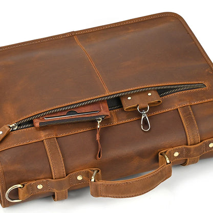 Ulric: Executive Dual-Use Leather Briefcase: The Ultimate Office & Travel Tote