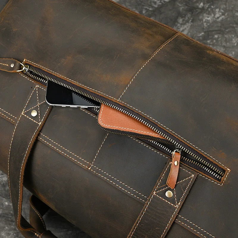 Aethelred: Leather Travel Duffle Bag