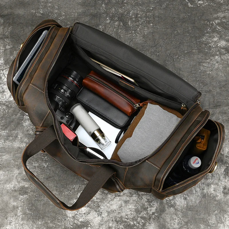 Aethelred: Leather Travel Duffle Bag