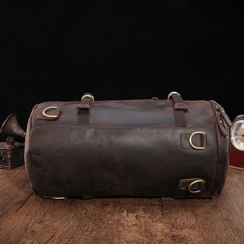 Walter: Timeless Traveler - Vintage Crazy Horse Leather Duffle Bag