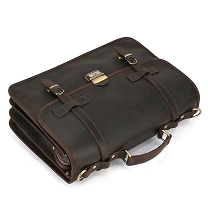 Ulric: Executive Dual-Use Leather Briefcase: The Ultimate Office & Travel Tote