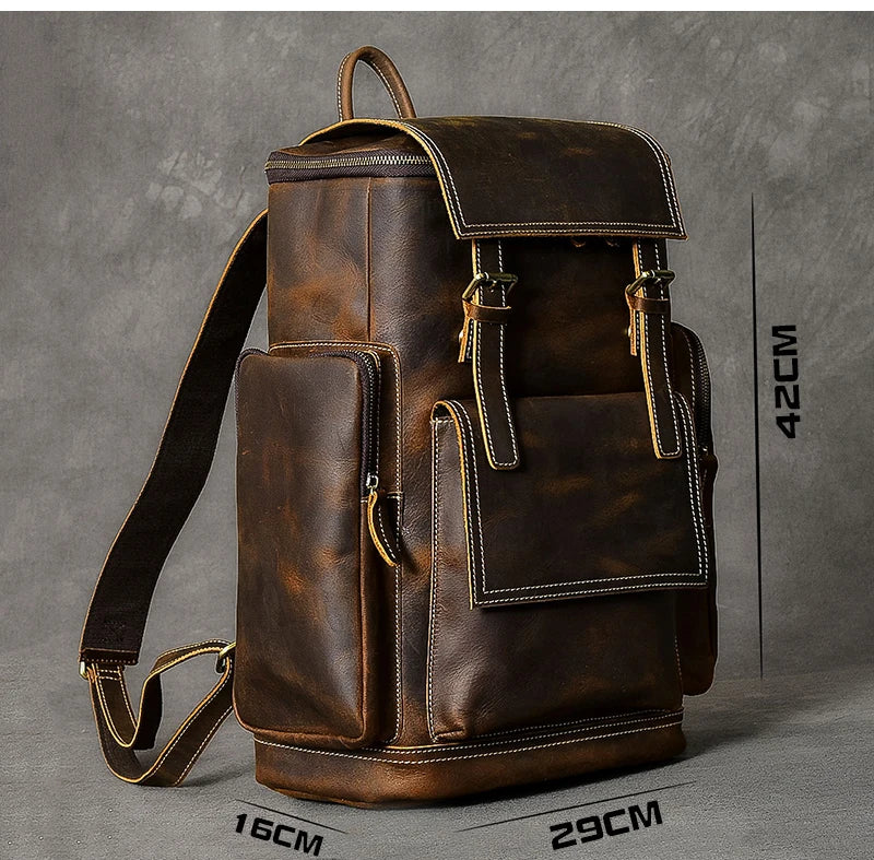 Theobald: Adventurer's Choice - Vintage Crazy Horse Leather Backpack