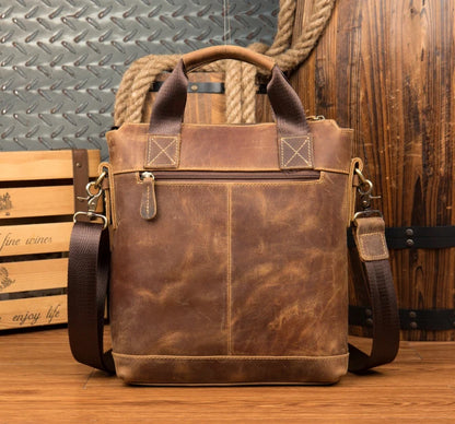 Oswald: Handmade Crazy Horse Leather Retro Shoulder Bag