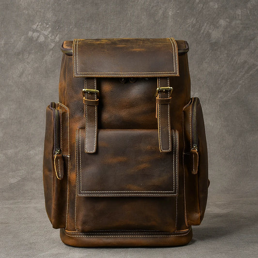 Theobald: Adventurer's Choice - Vintage Crazy Horse Leather Backpack