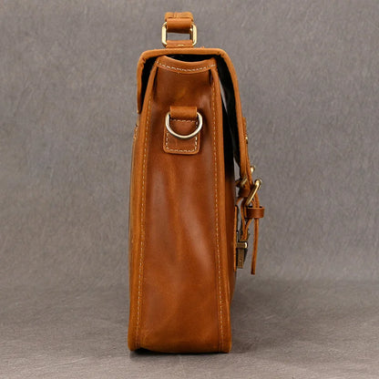 Ranulf: Executive Elegance: Premium Cowskin Leather Briefcase