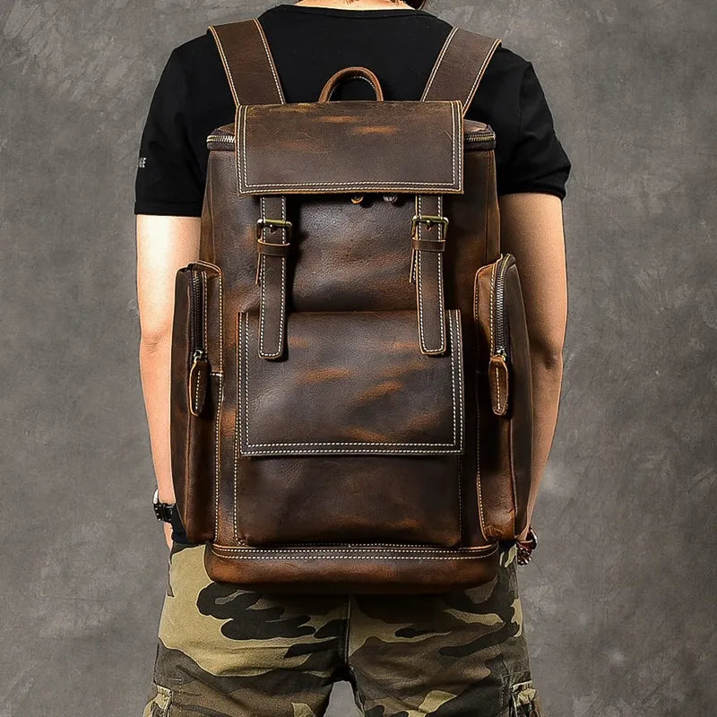 Theobald: Adventurer's Choice - Vintage Crazy Horse Leather Backpack