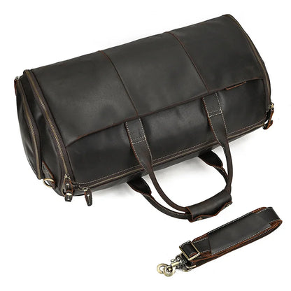 Winifred: Elite Crazy Horse Leather Travel Suit Bag – Ultimate Business Duffle Bag