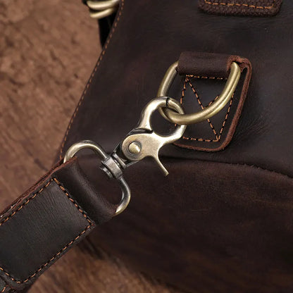 Walter: Timeless Traveler - Vintage Crazy Horse Leather Duffle Bag