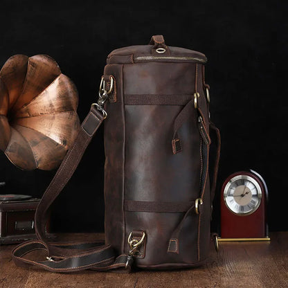 Walter: Timeless Traveler - Vintage Crazy Horse Leather Duffle Bag