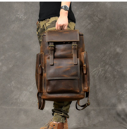 Theobald: Adventurer's Choice - Vintage Crazy Horse Leather Backpack