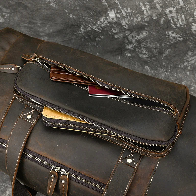 Aethelred: Leather Travel Duffle Bag