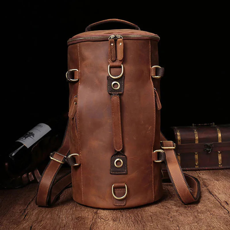 Walter: Timeless Traveler - Vintage Crazy Horse Leather Duffle Bag