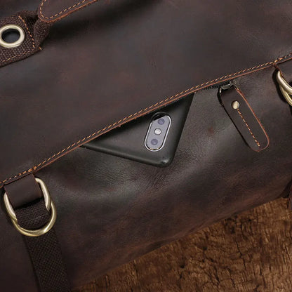 Walter: Timeless Traveler - Vintage Crazy Horse Leather Duffle Bag