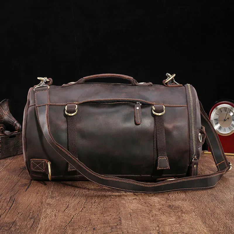 Walter: Timeless Traveler - Vintage Crazy Horse Leather Duffle Bag