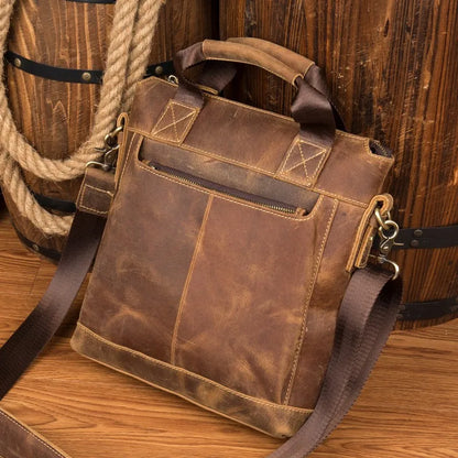 Oswald: Handmade Crazy Horse Leather Retro Shoulder Bag