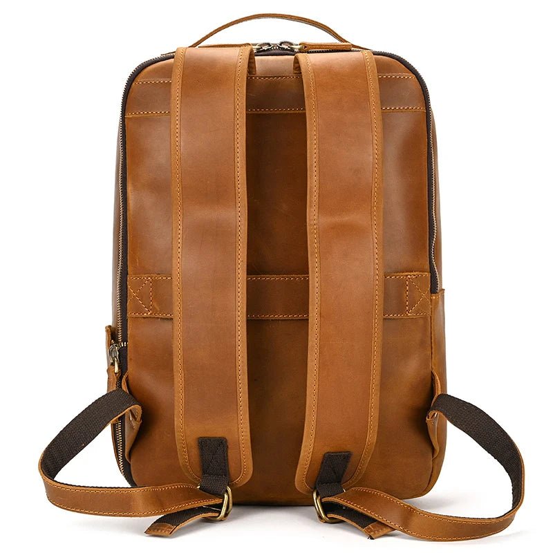 Heritage Trailblazer: Vintage Crazy Horse Leather Backpack - Fenrir Vintage Emporium