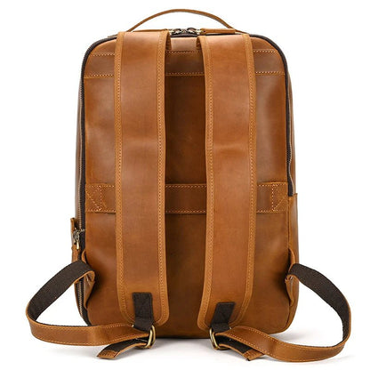 Heritage Trailblazer: Vintage Crazy Horse Leather Backpack - Fenrir Vintage Emporium