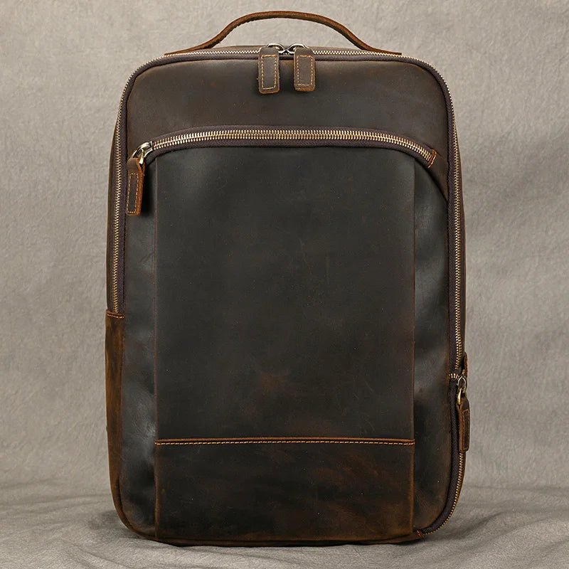 Heritage Trailblazer: Vintage Crazy Horse Leather Backpack - Fenrir Vintage Emporium