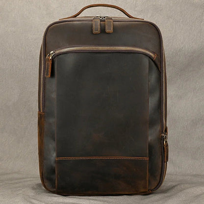 Heritage Trailblazer: Vintage Crazy Horse Leather Backpack - Fenrir Vintage Emporium