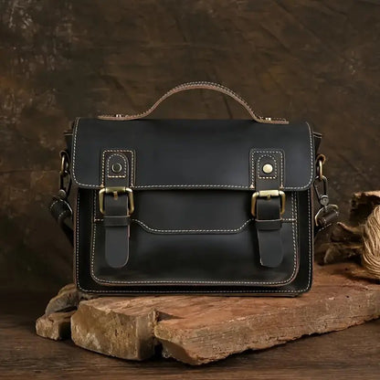 Retro Vibes: Crazy Horse Leather Crossbody/Shoulder Bag - Fenrir Vintage Emporium