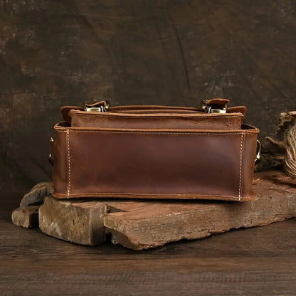 Retro Vibes: Crazy Horse Leather Crossbody/Shoulder Bag - Fenrir Vintage Emporium