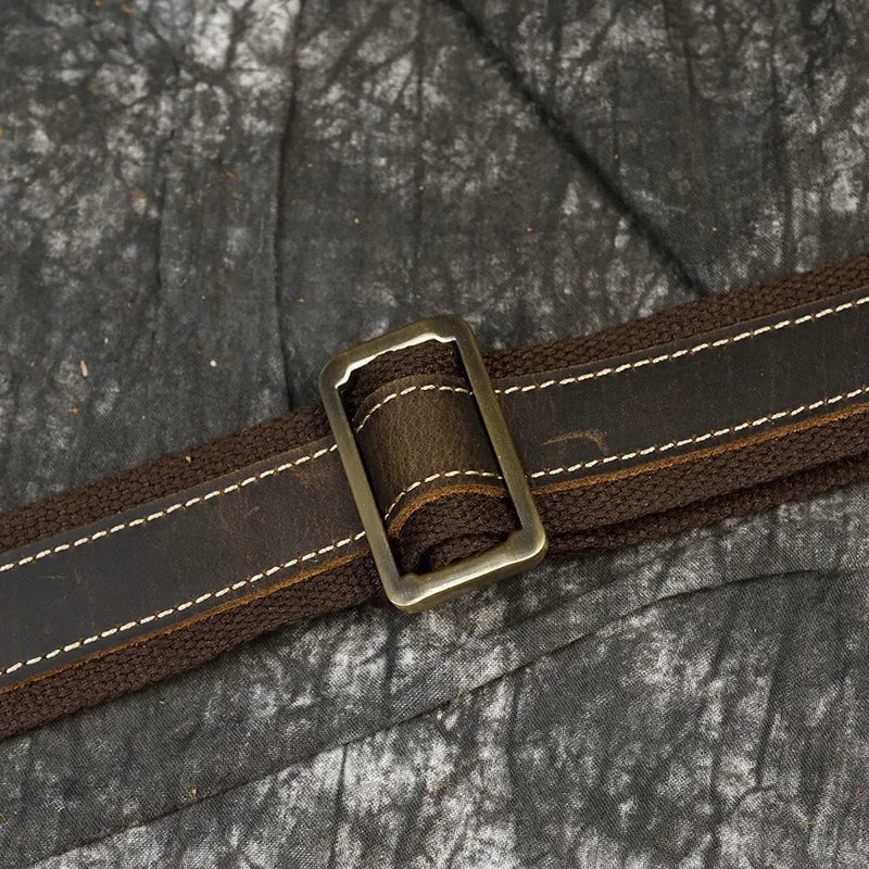 Vintage Vanguard: Crazy Horse Leather Messenger Briefcase - Fenrir Vintage Emporium